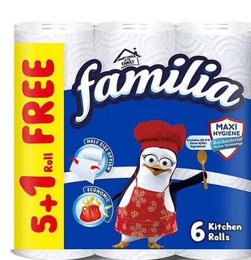 فاميليا مناديل مطبخ ازرق 6رول