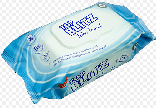 [7956] تريند +توب بليدز مناديل مبلله 72منديل (اخضر)