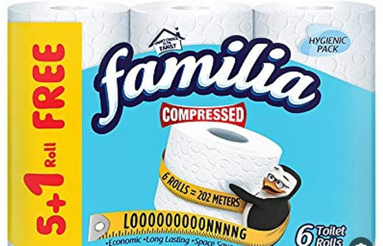 [6224009136056] فاميليا مناديل تواليت مضغوط 6ق