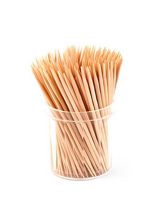 سلاكه اسنان خشب 300 عود (الزهور)