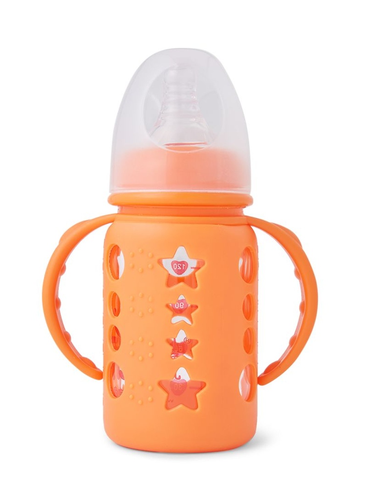 فيش ببرونه زجاج بغلاف سيليكون بيد 120 مل